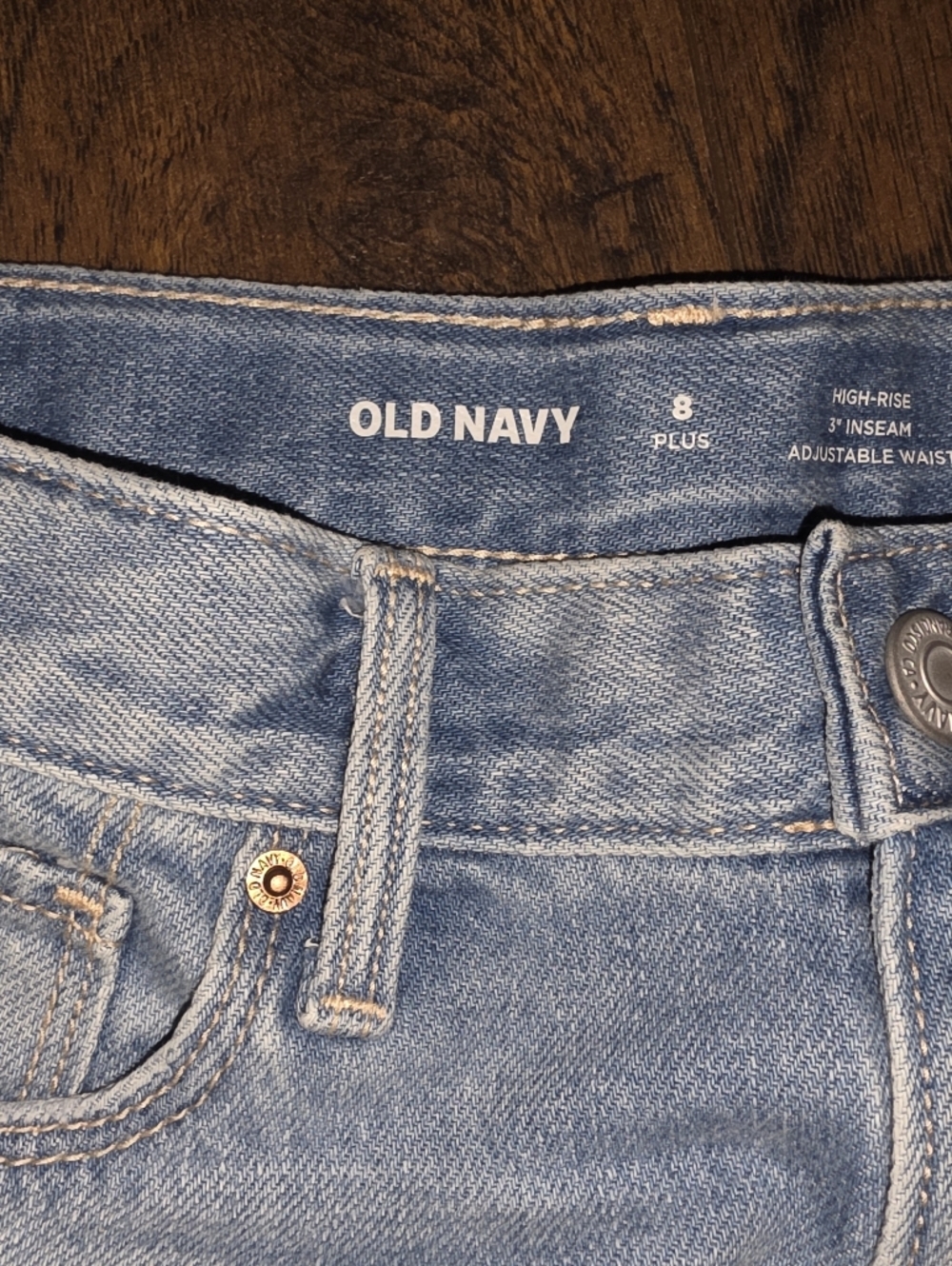 Old Navy Light Blue Distressed Denim Cutoff Shorts - Picture 2 of 6
